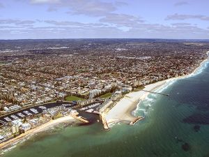 Aerial View of Adelaide Beaches